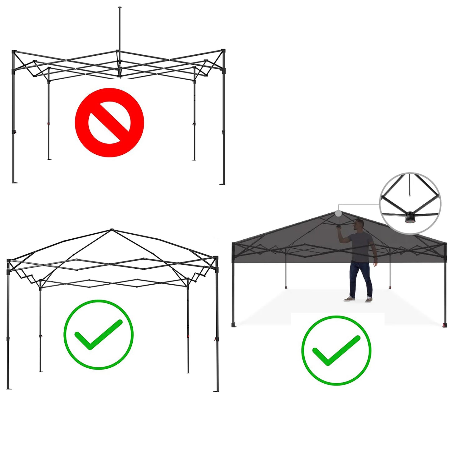 for ABCCANOPY Outdoor Pop up Canopy Tent 10x10 Camping Sun Shelter-Series Side Truss Bar Replacement Parts