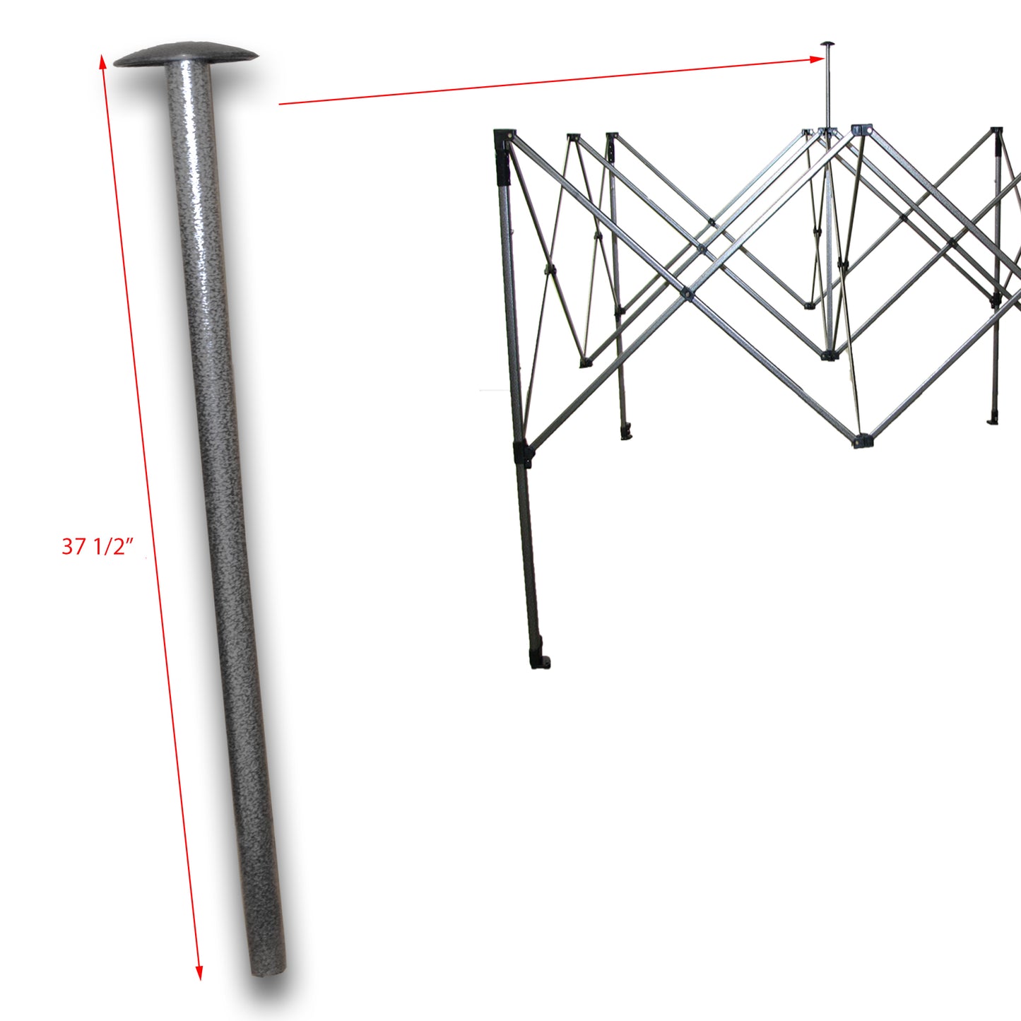 for ABCCANOPY S1 Commercial Deluxe, S2 Premium 10x10, 10x15, 10x20 Pop Up Canopy Gazebo Shelter Upper Peak Pole with Upper Cap Replacement Parts (Part M and Part A)