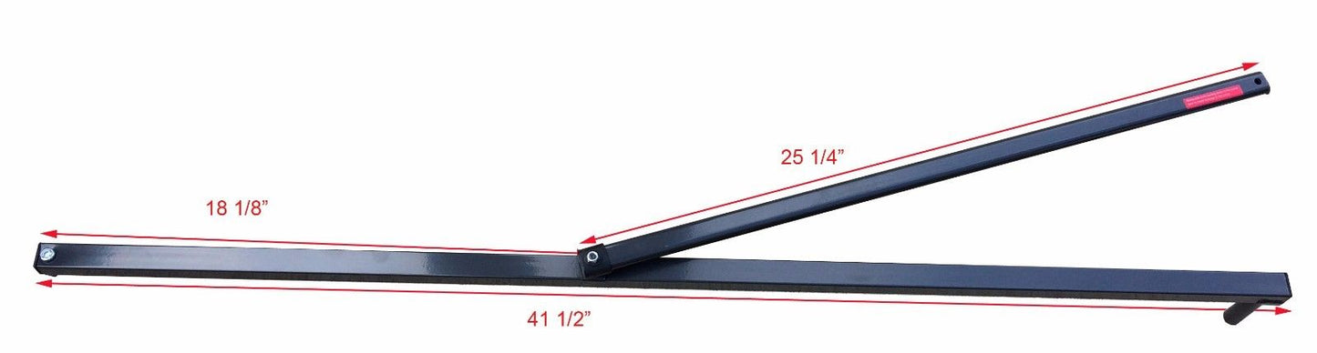 Awning arm extension for Quik Shade Summit SX170 10×10 canopy with labeled measurements on a white background