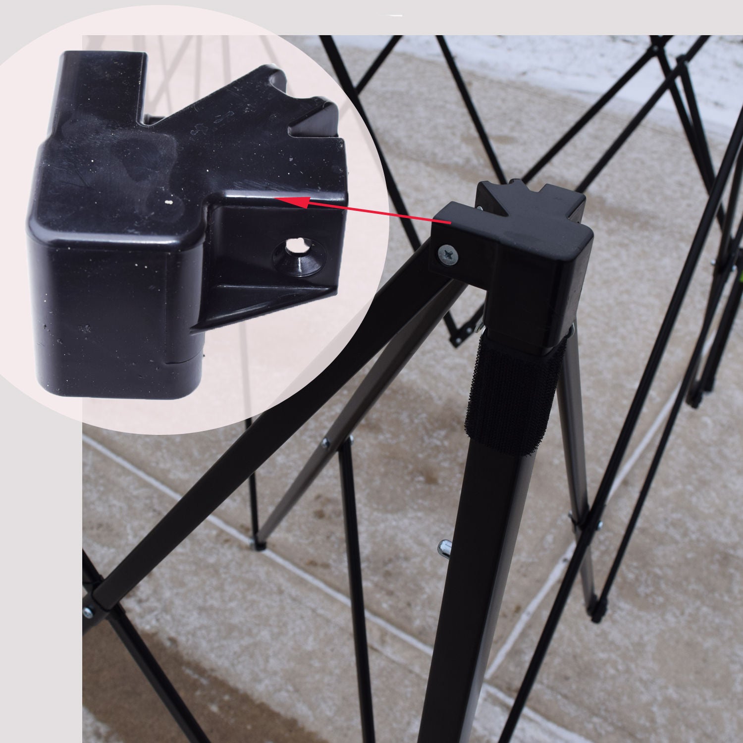 Ozark Trail 10x10 straight leg canopy frame for upper leg cap fitment reference