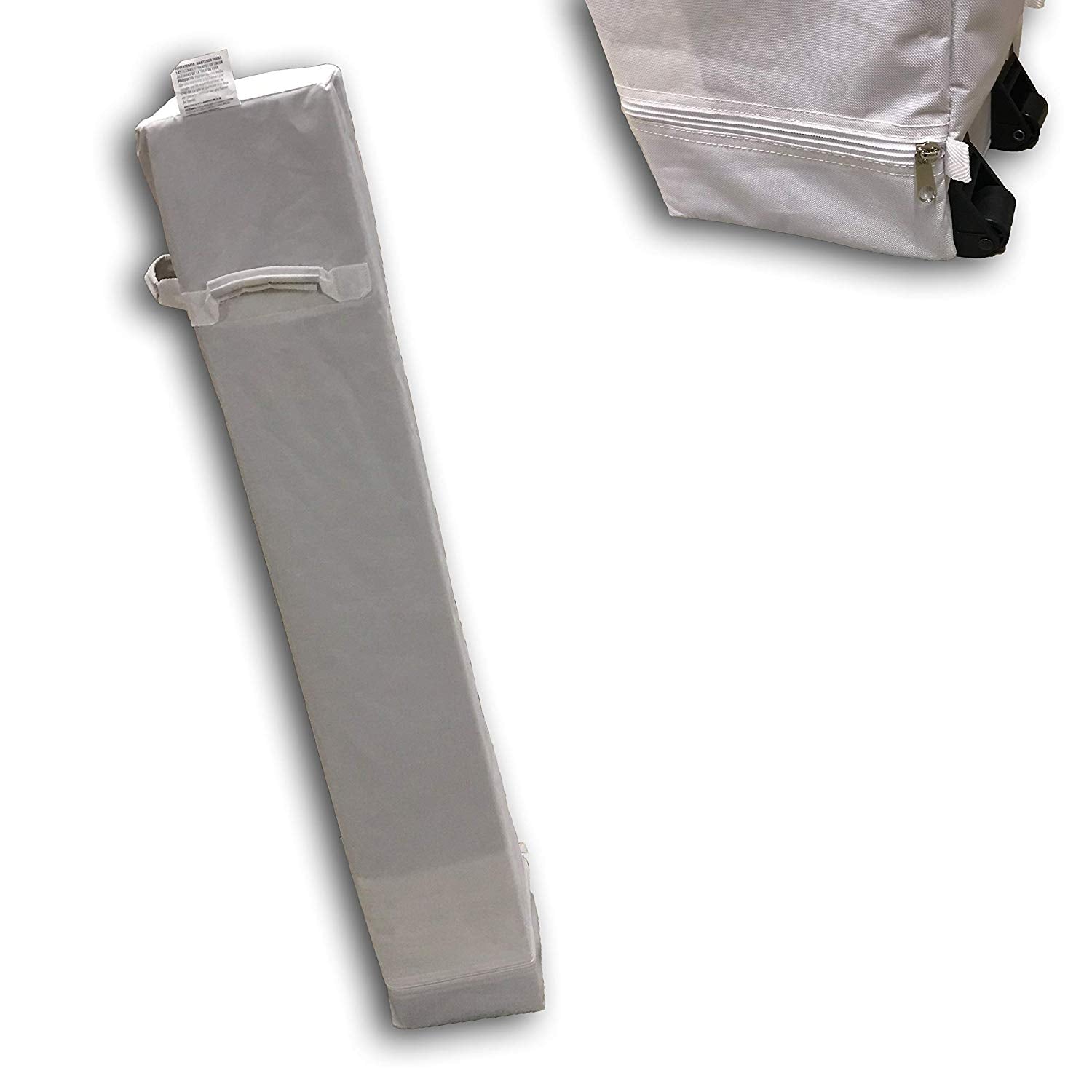 This photo displays a 46-inch Wheeled Carry Bag designed for the Ozark Trail 10' x 10' Canopy Gazebo. This bag serves as a replacement Canopy Part and features a clean white color. It's an essential accessory for transporting and storing your canopy, offering convenience and practicality for various outdoor events and gatherings.