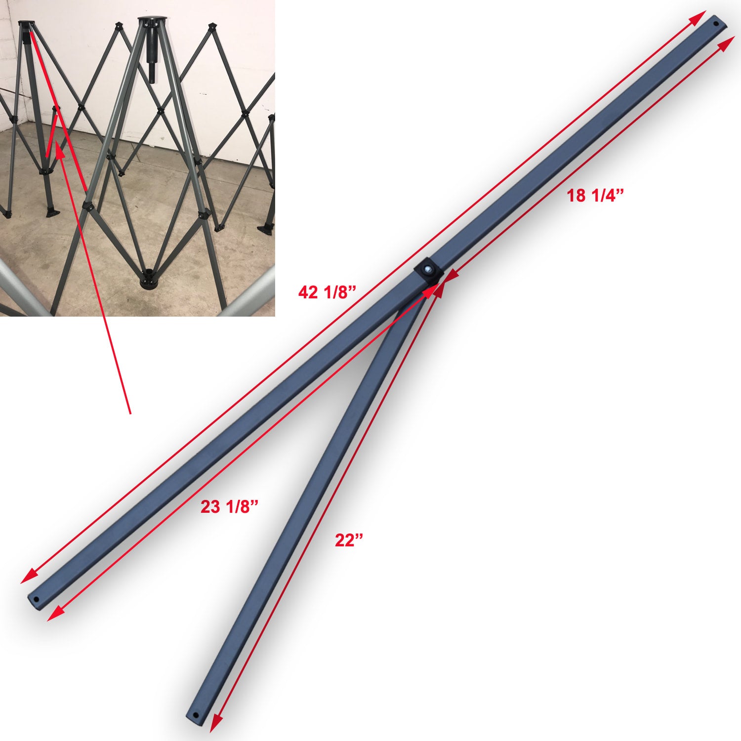 Truss Replacement Quest Q100 Quick Lift 10' x 10' Straight Leg Canopy Lower Peak Truss ...