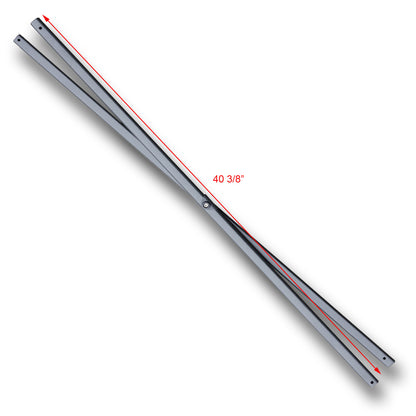 This photo features the 40" Gray Side Truss Bar, which serves as Canopy Replacement Parts for the Coleman New Style Instant 10' x 10' Straight Leg Canopy. These gray truss bars are essential components, specifically designed to provide structural support and stability to your canopy. They play a critical role in the proper assembly and functionality of your outdoor shelter, ensuring that your Coleman canopy remains secure and dependable.