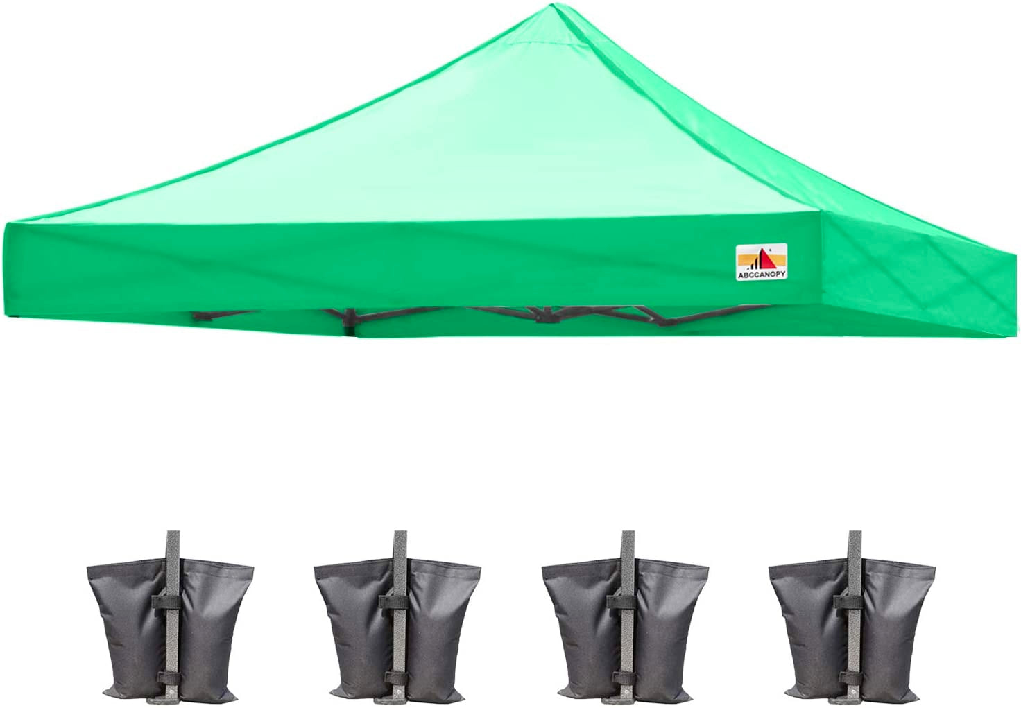In this picture, you can see the Green Canopy TOP that is made to fit the ABCCANOPY Commercial Deluxe 10x10 Canopy. It not only offers functional shelter but also exudes a sense of purity and elegance.
