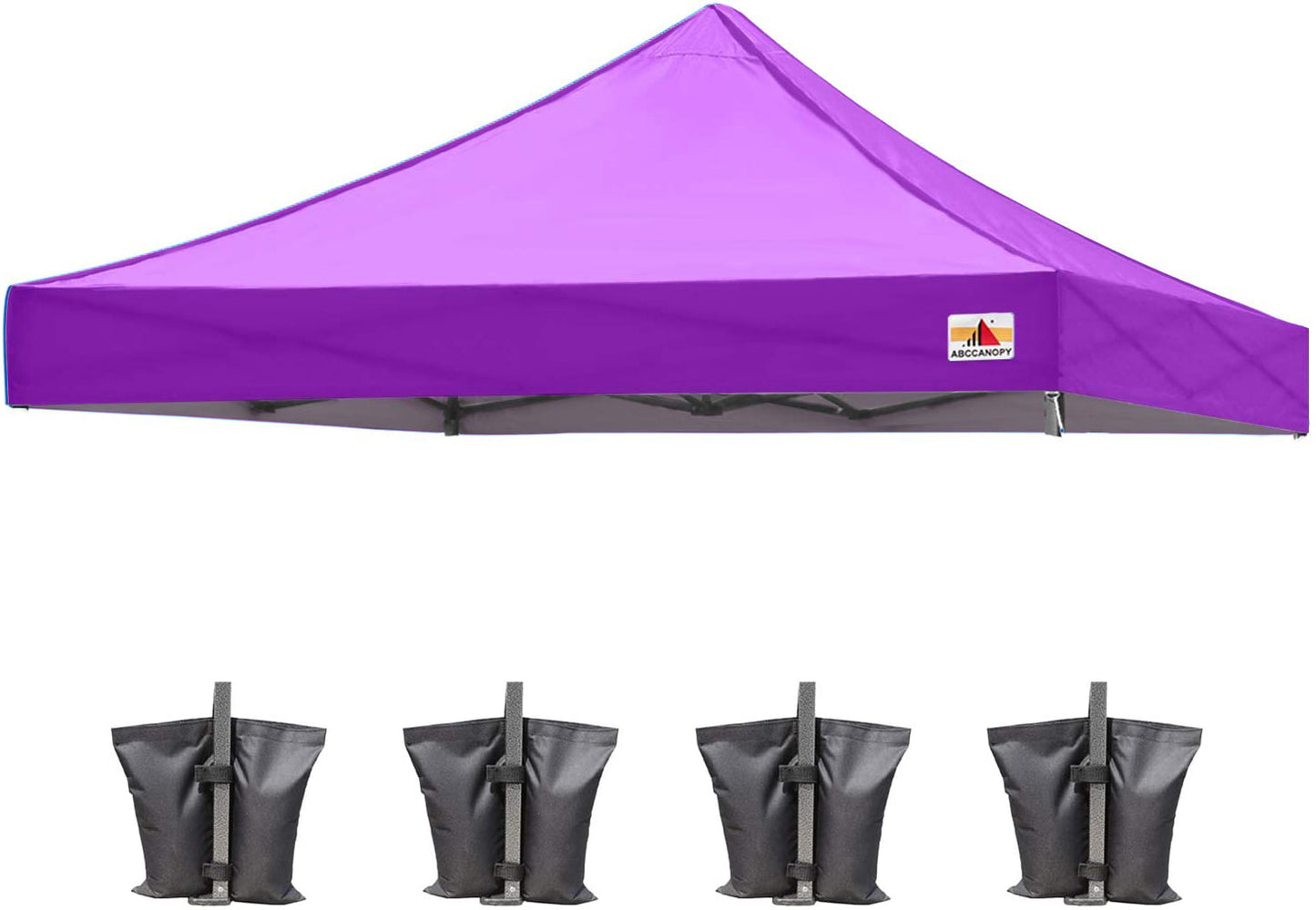 Featured in the photo is the Violet Canopy TOP created to enhance the ABCCANOPY Commercial Deluxe 10x10 Canopy. Its bright white design adds a touch of elegance to your outdoor events.