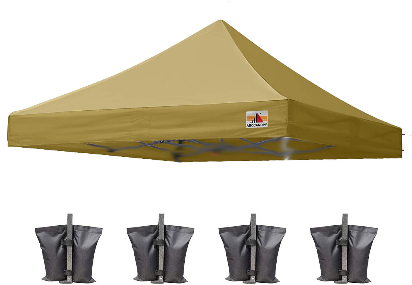 In this photograph, you'll find the Beige Canopy TOP designed to complement the ABCCANOPY Commercial Deluxe 10x10 Canopy. Its clean and pristine appearance is perfect for a variety of outdoor occasions.
